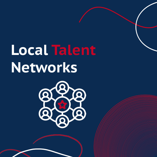 We use local talent networks